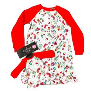 Cuddl Duds Girls Nightgown Pajamas with Matching Doll Dress